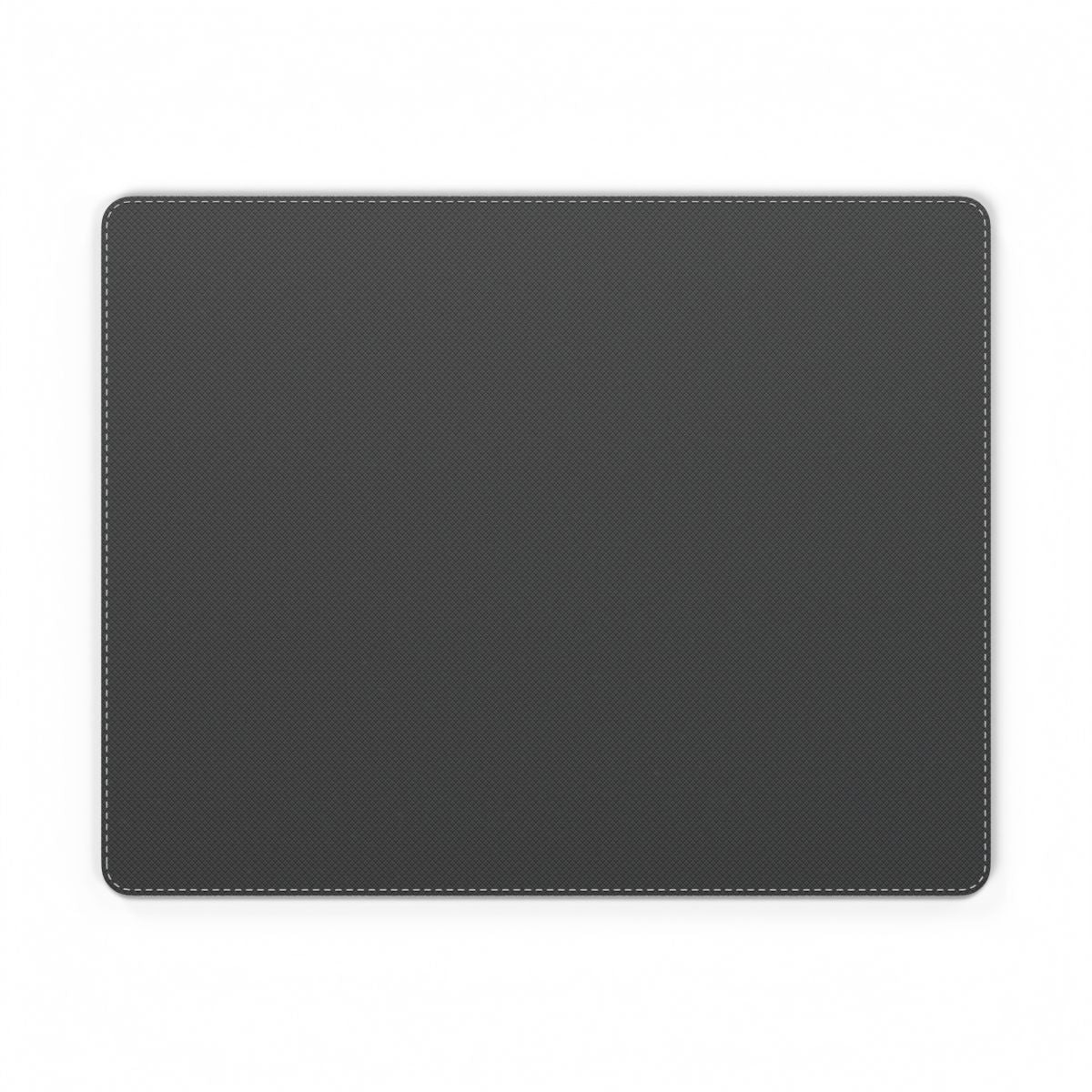 Navy Silk Print Faux Leather Mouse Mat