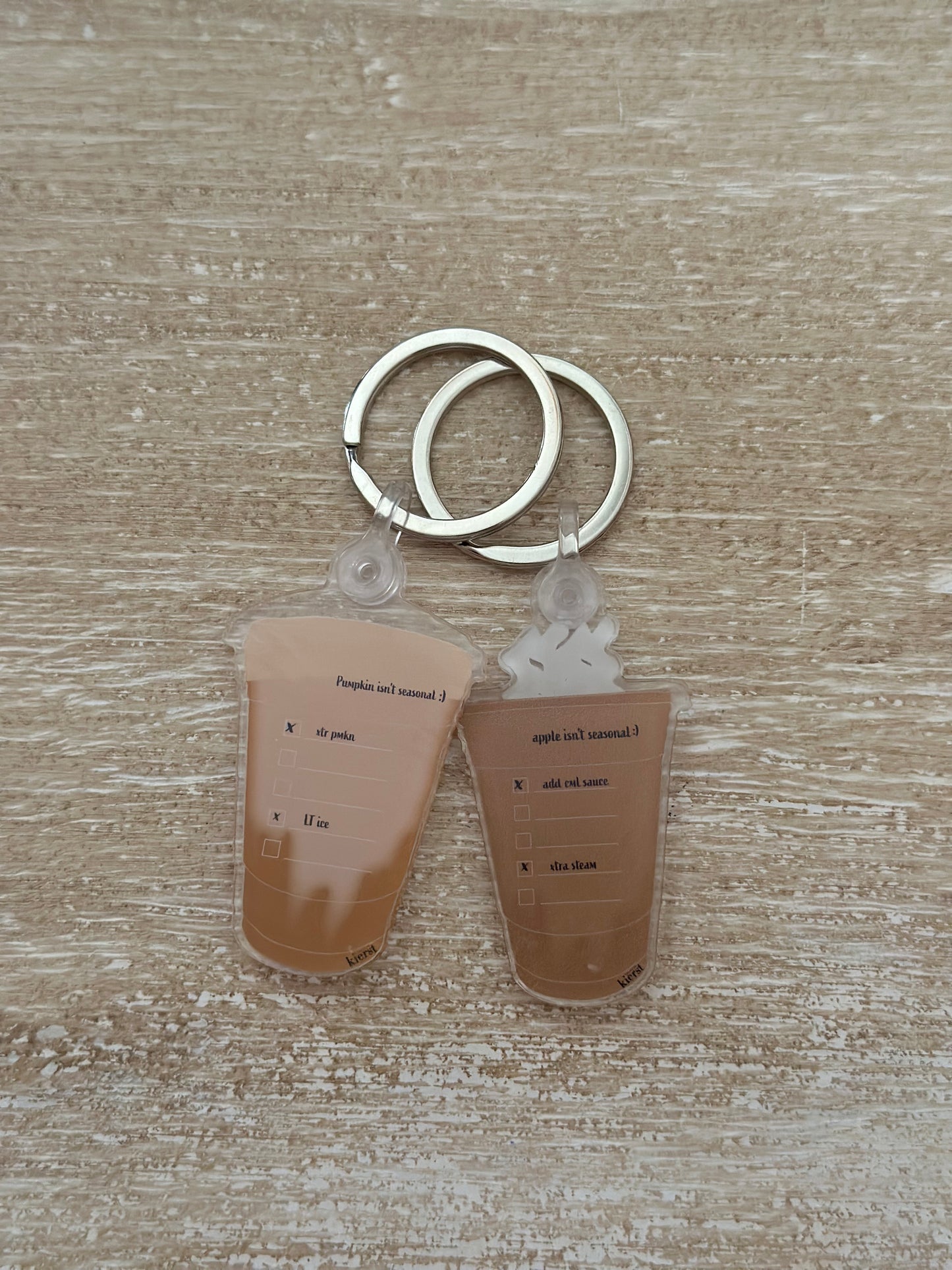 Apple Cider Acrylic Keychain | A Cozy Classic