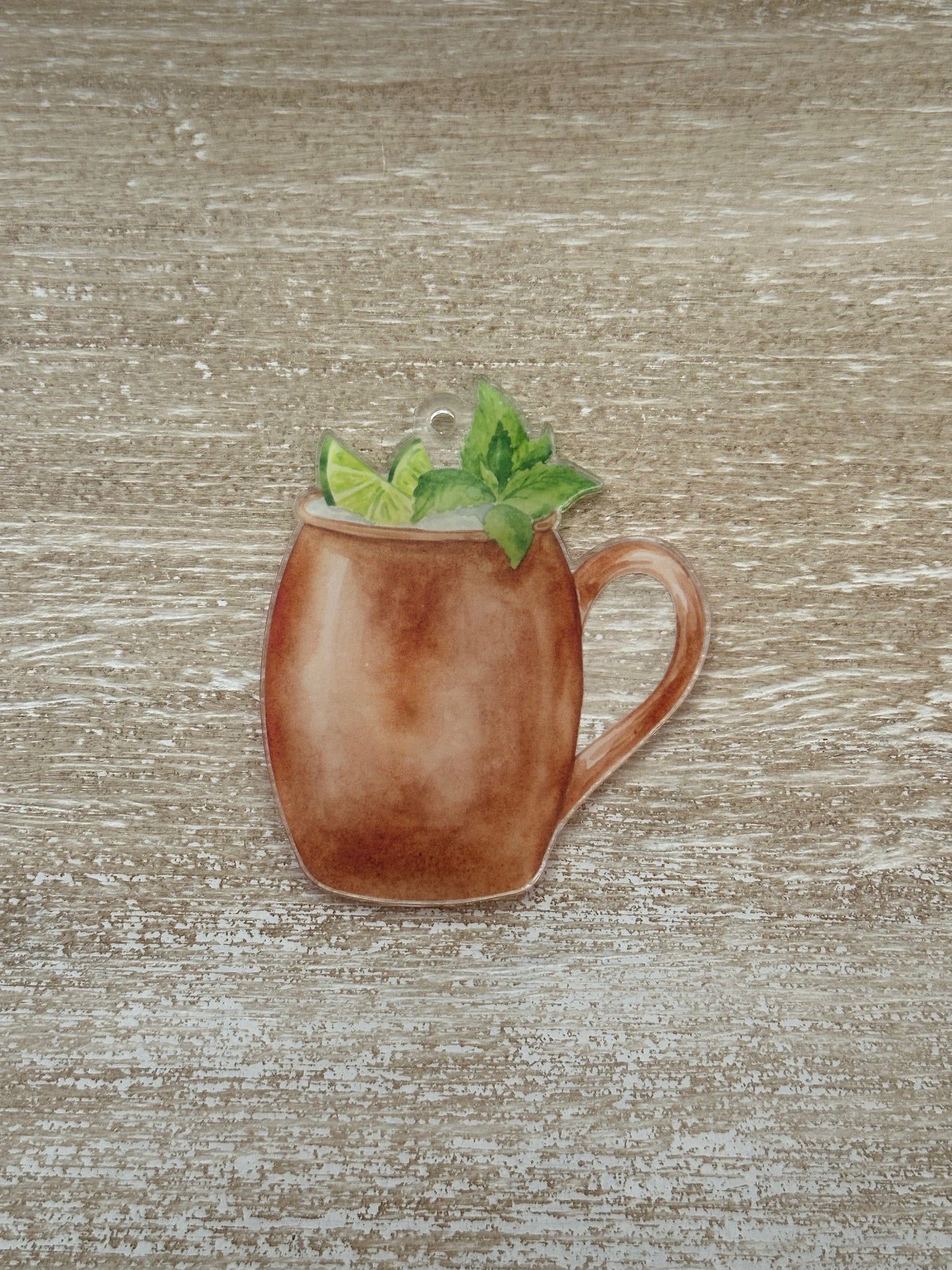 Moscow Mule Acrylic Ornament + Keychain | Cocktail-Inspired Charm For Keys, Bags, & Gifts