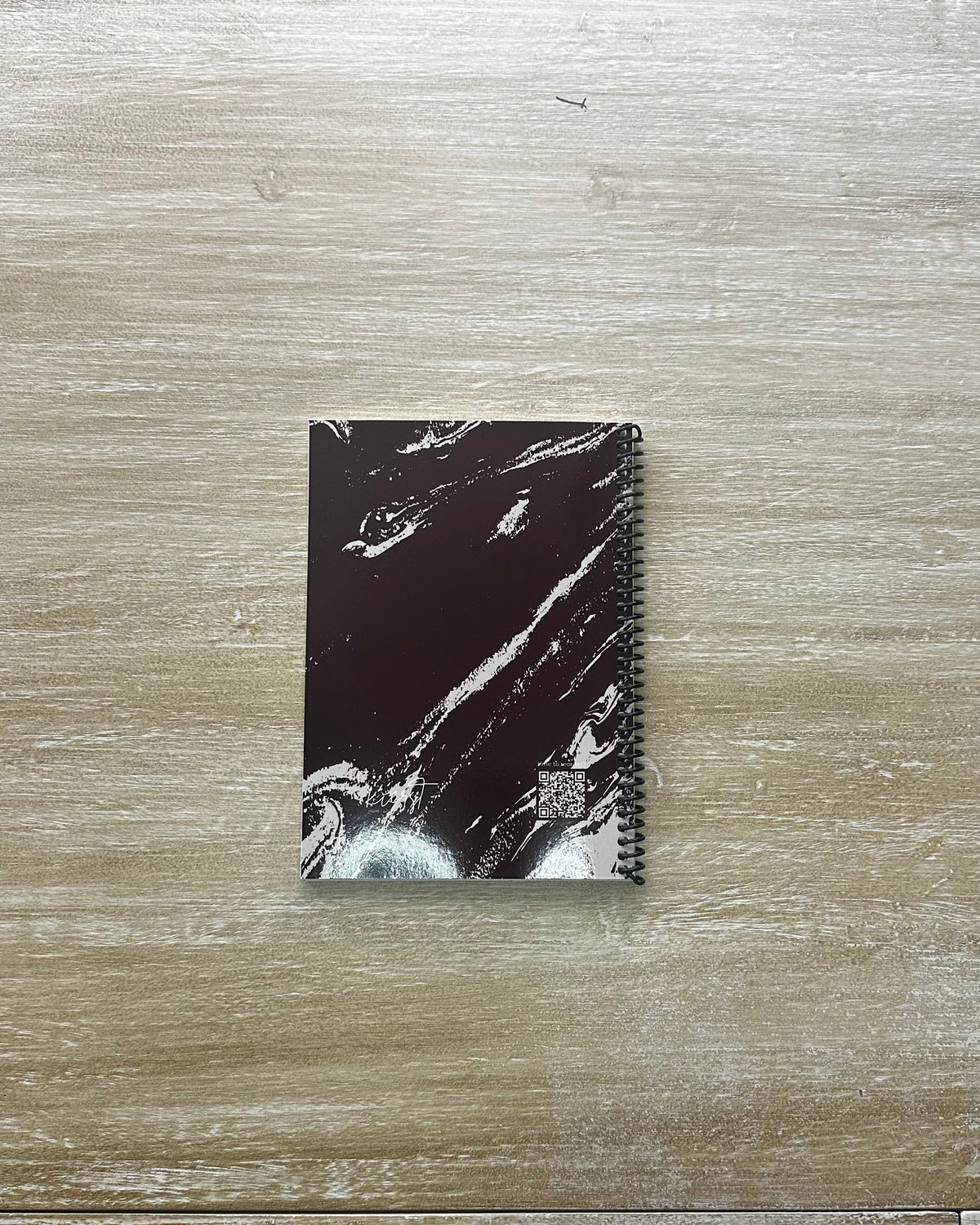 Cream Marble on Signature Velvet Noir Notebook