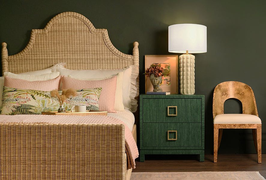 Rafferty Side Chair in Burl & White Linen