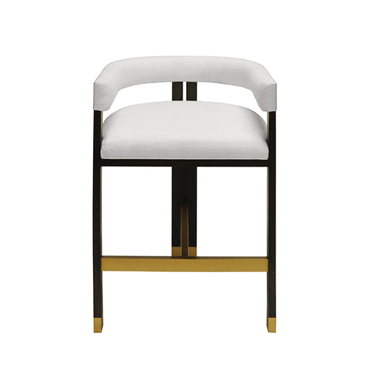 Cruise Counter Stool in Espresso Oak & White Linen