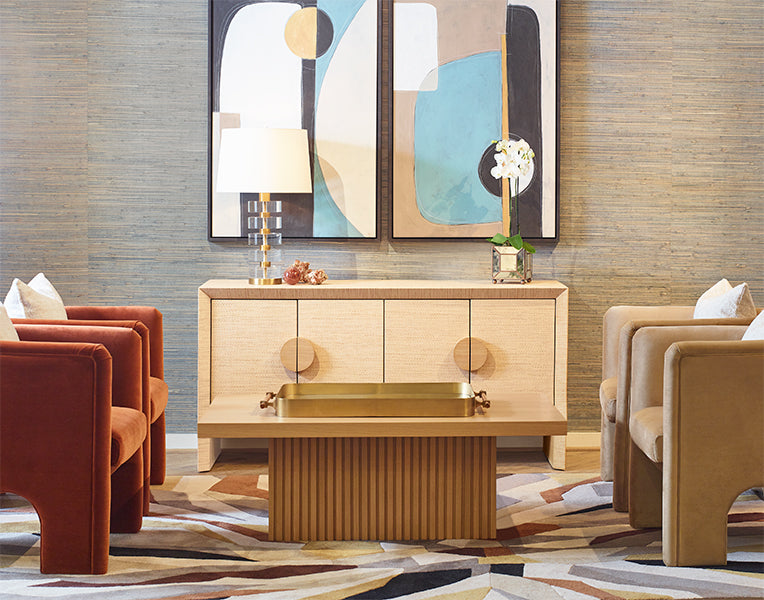 Lansky Barrel Chair in Rust Velvet