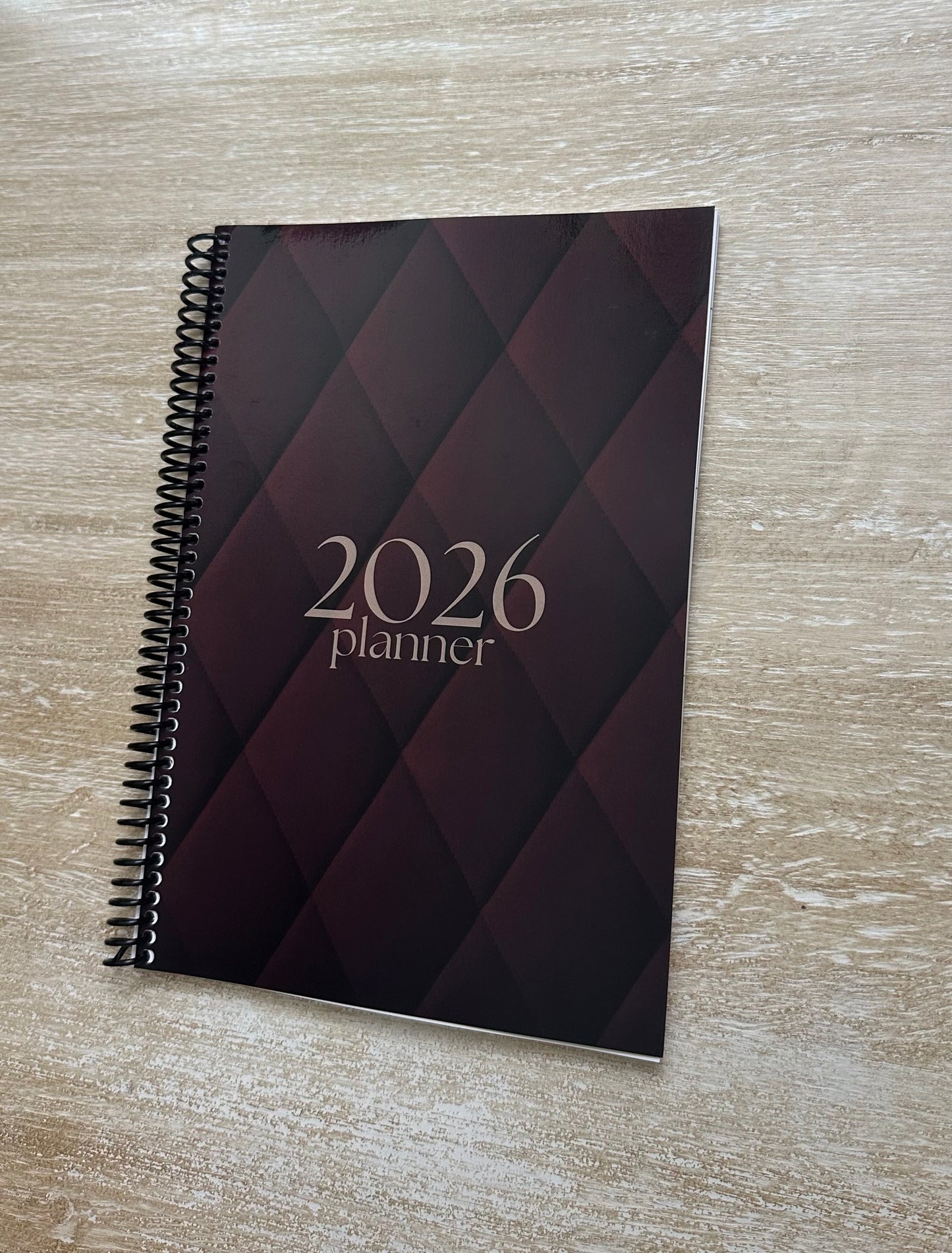 2026 Lifestyle Planner - Signature Velvet Noir Lattice