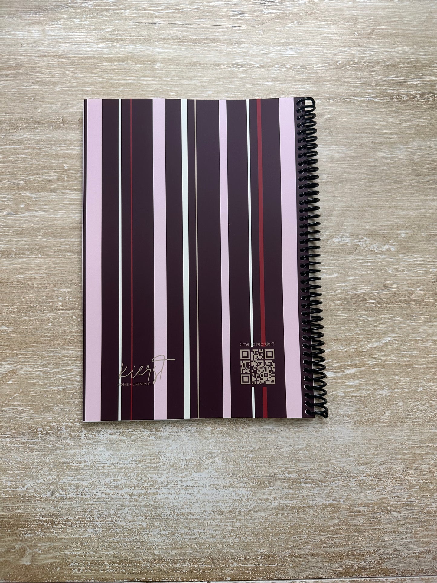 2026 Lifestyle Planner - Signature Pink and Velvet Noir Stripes