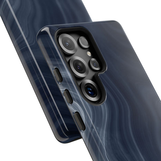 Navy Marble Samsung Galaxy Phone Case