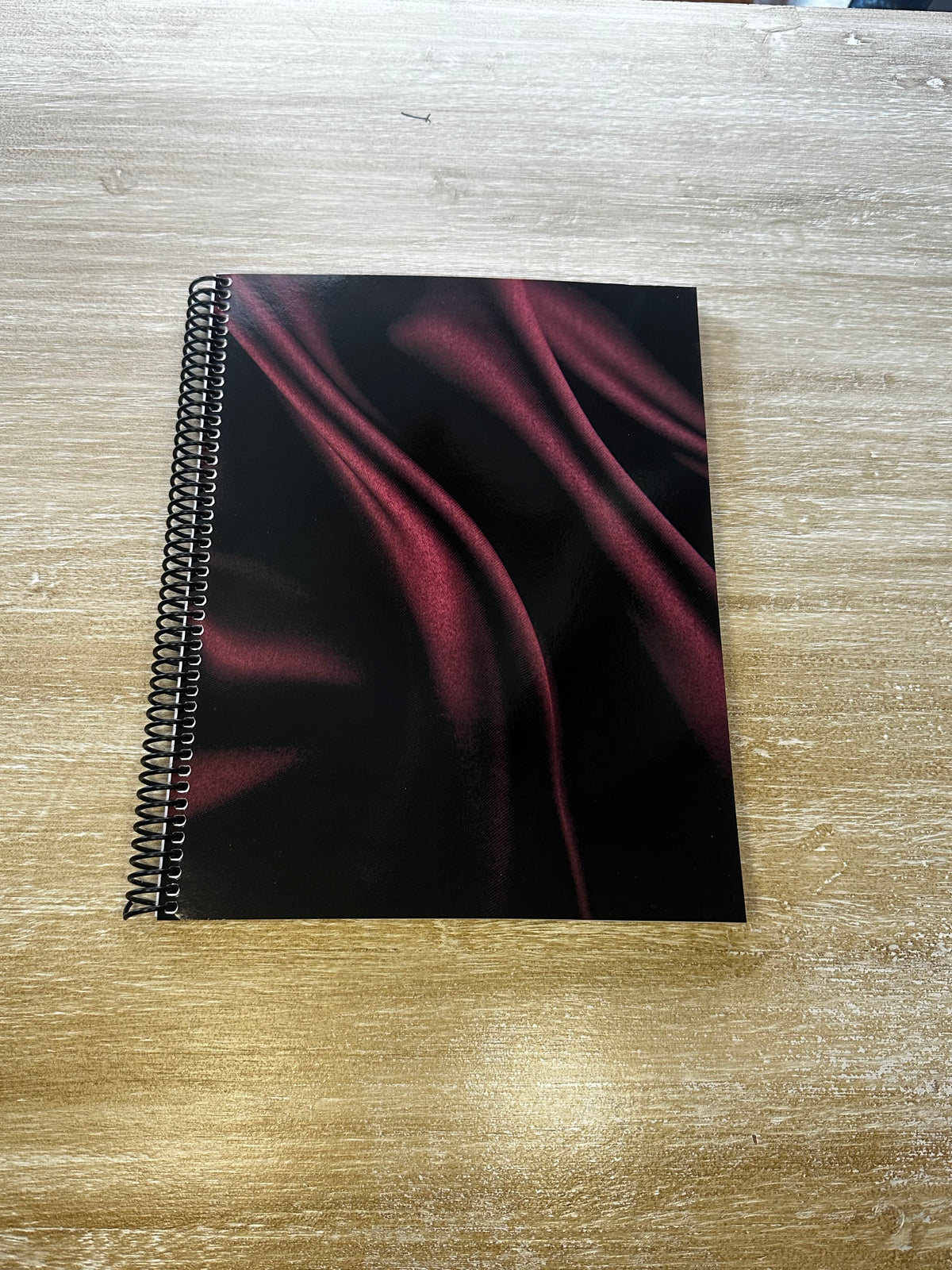 Signature Velvet Noir Silk Print Notebook