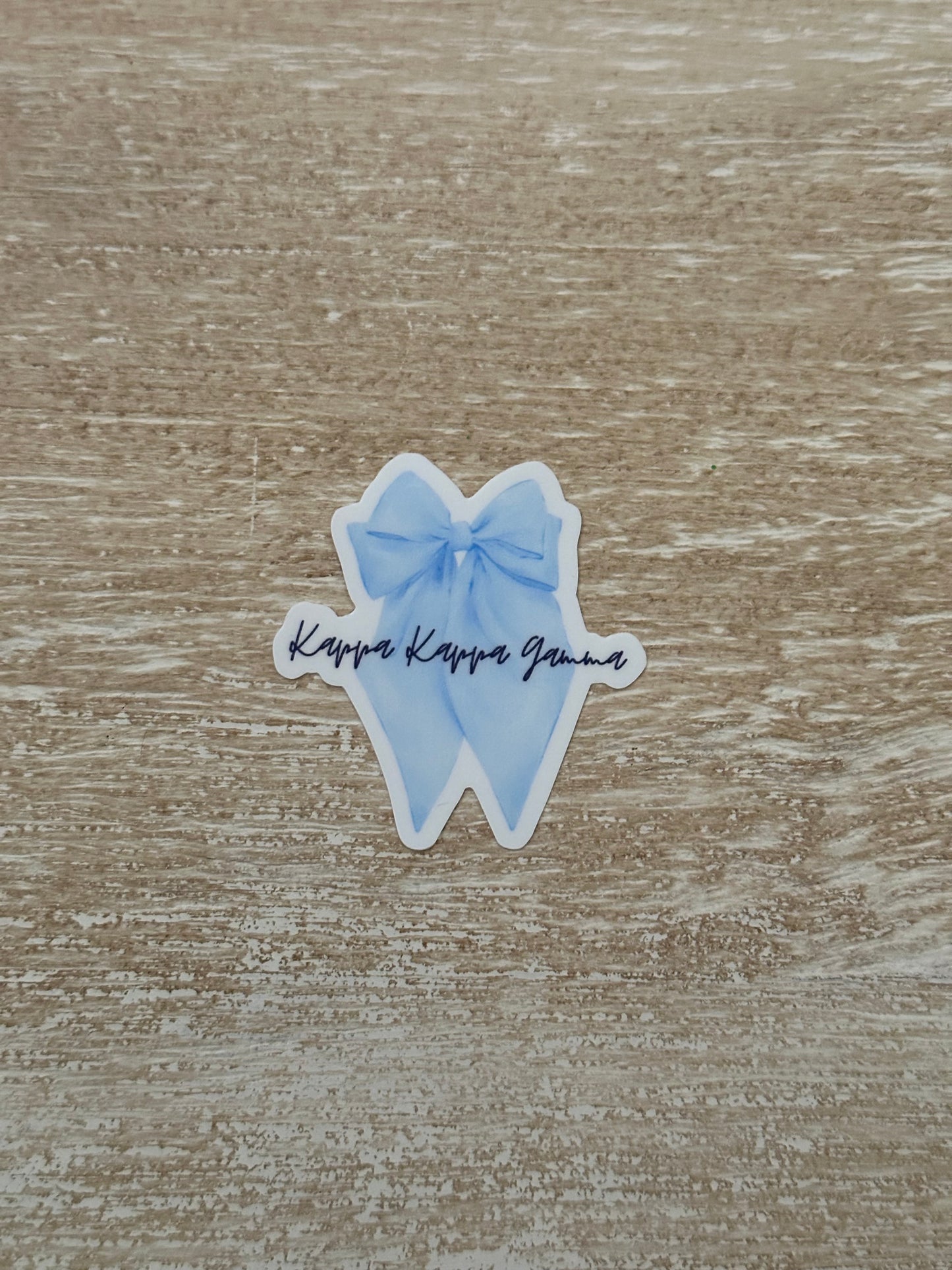 Pastel Blue Bow Kappa Kappa Gamma Sticker
