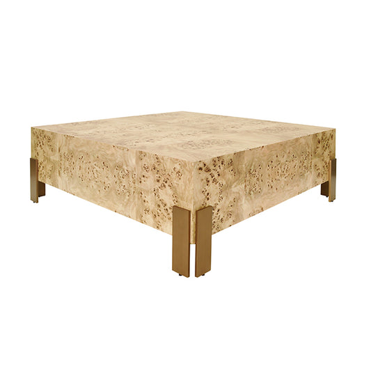 Enid Coffee Table in Burl Wood