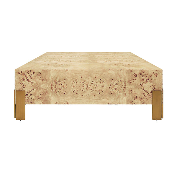 Enid Coffee Table in Burl Wood