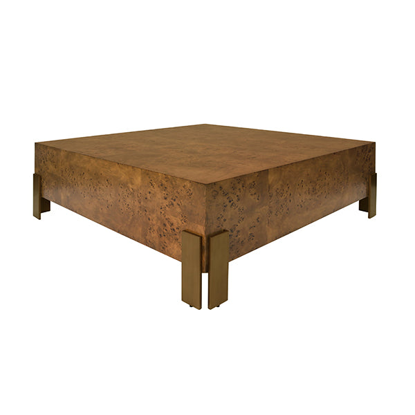 Enid Coffee Table in Dark Burl Wood
