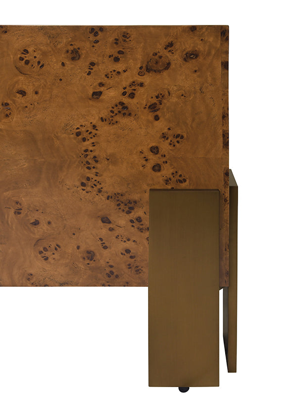 Enid Coffee Table in Dark Burl Wood