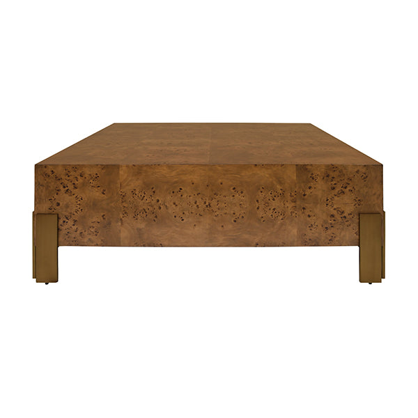 Enid Coffee Table in Dark Burl Wood