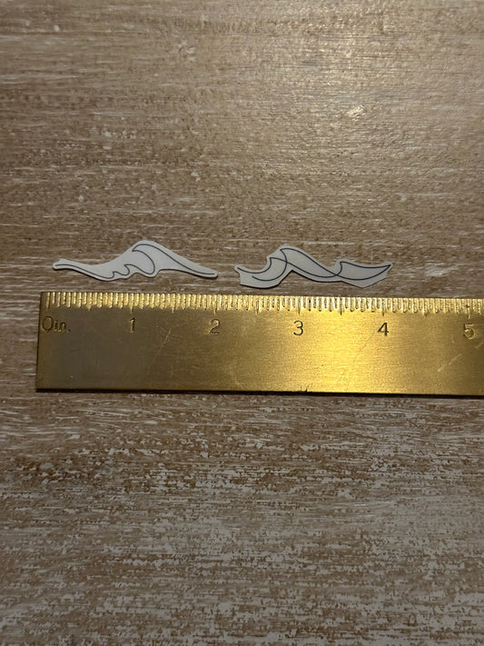 Fine line waves temporary tattoos