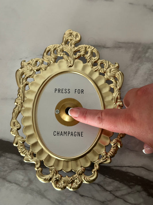 Champagne Doorbell | Vintage-Inspired, For Bar Carts & Entry Tables
