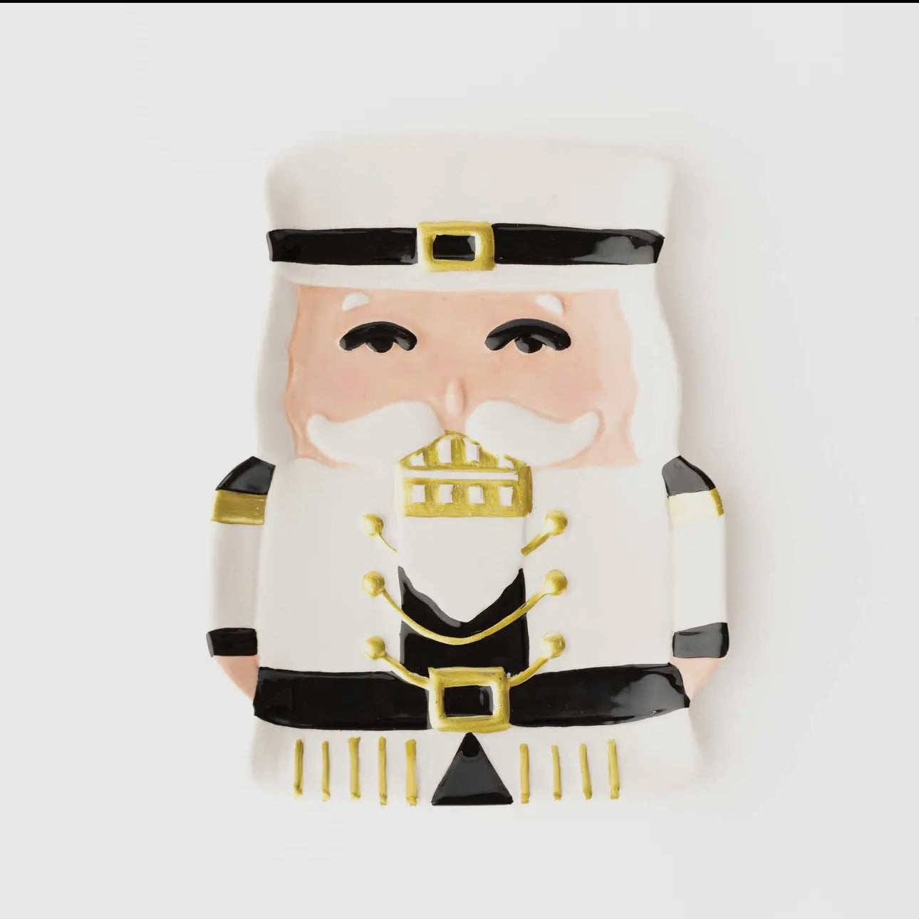 White Nutcracker Dessert Plate