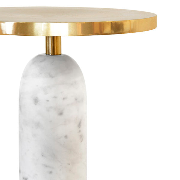 Keller Cigar Table in Brass & Marble