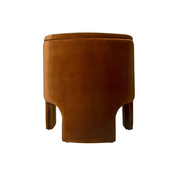 Lansky Barrel Chair in Rust Velvet