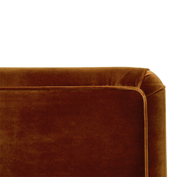 Lansky Barrel Chair in Rust Velvet