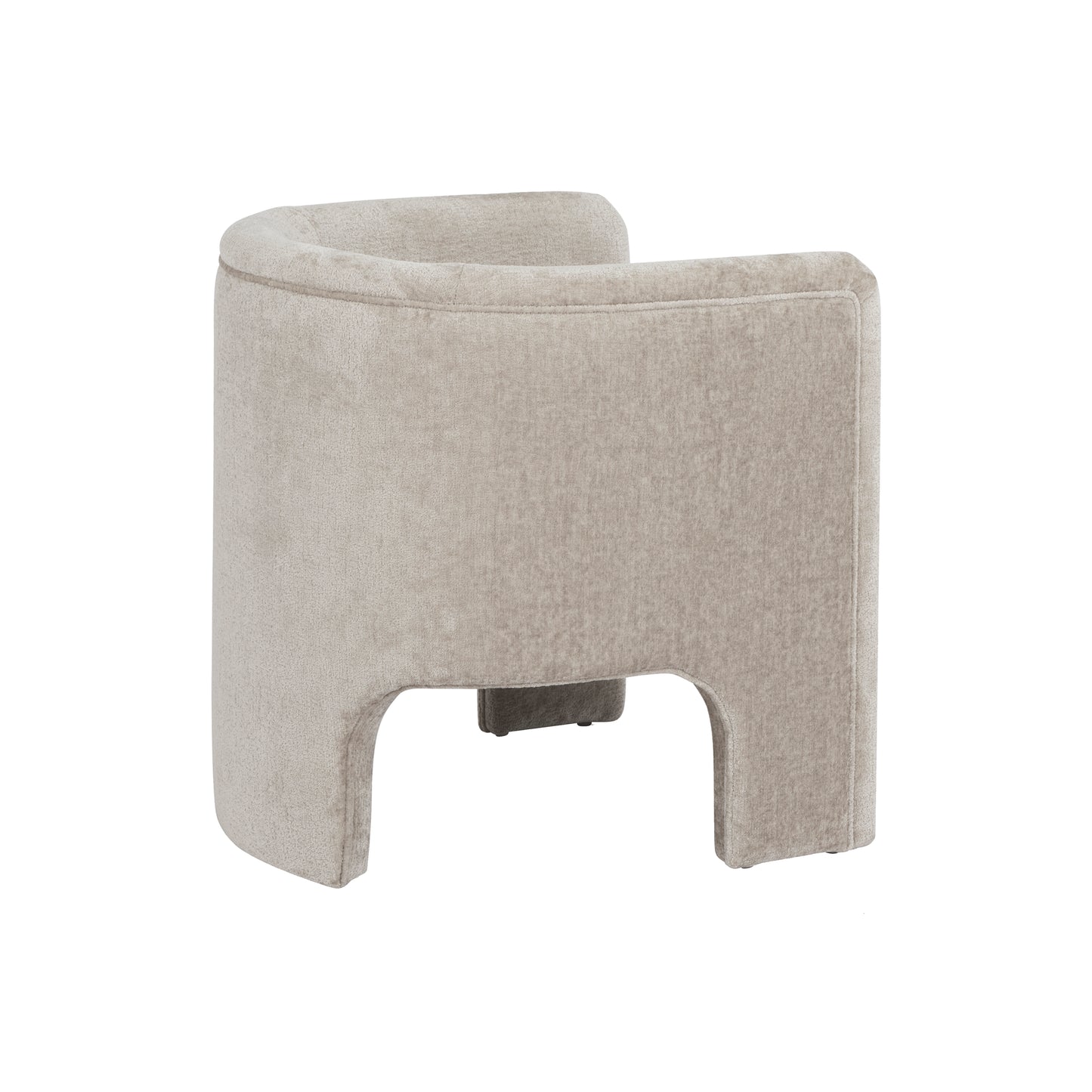 Lansky Barrel Chair in Taupe Velvet