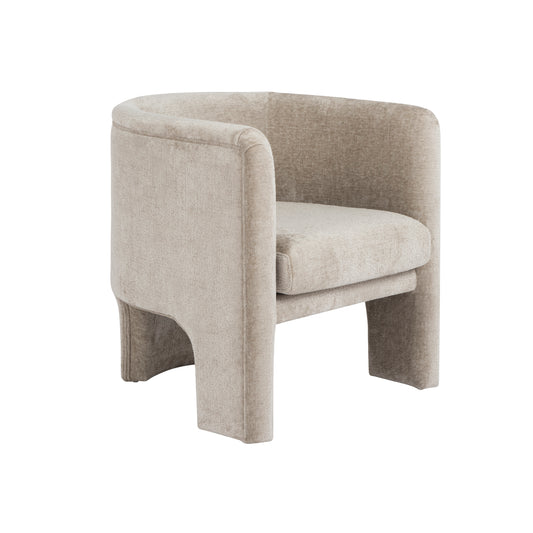Lansky Barrel Chair in Taupe Velvet