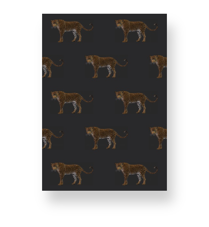 Leopards on Grey Notebook | Bold and Refined for the Fearless Note-Taker