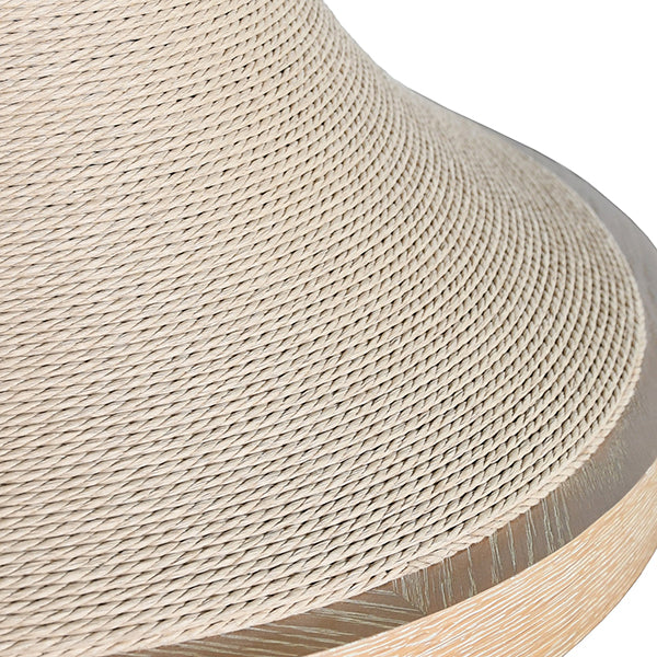 Malibu Round Dining Table in Cerused Oak & Natural Rope