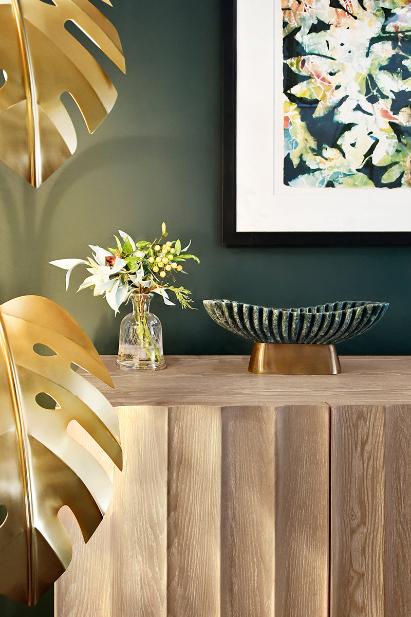 Odette Four-Door Cabinet in Light Cerused Oak