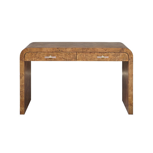 Petra Desk in Dark Burl Wood