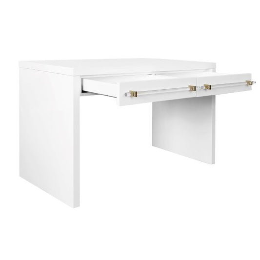 Ralph Desk in Glossy White Lacquer