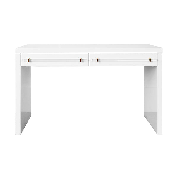 Ralph Desk in Glossy White Lacquer