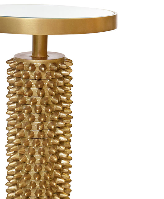 Talia Cigar Table in Brass & Marble