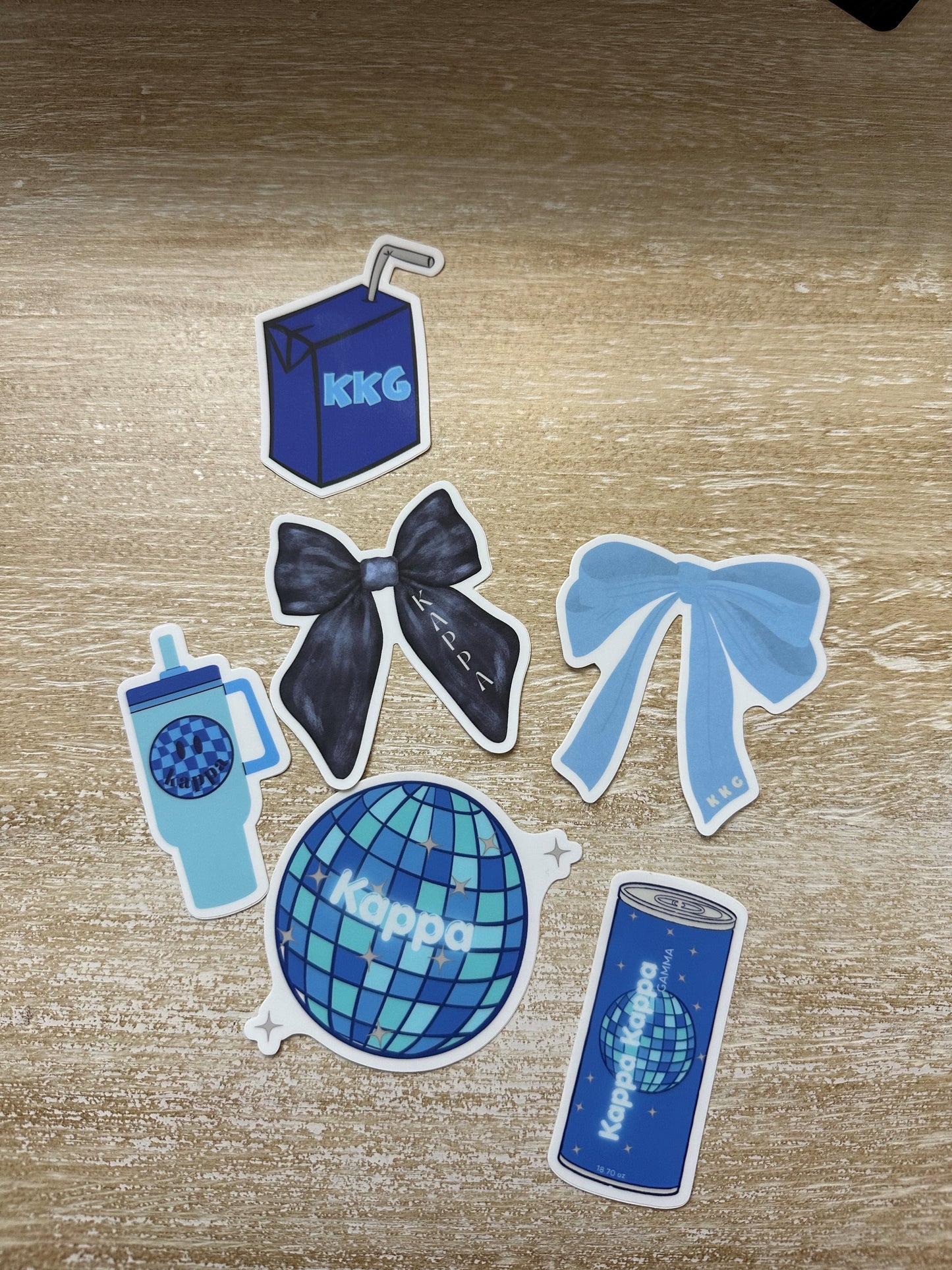 Light Blue Bow Kappa Kappa Gamma Sticker