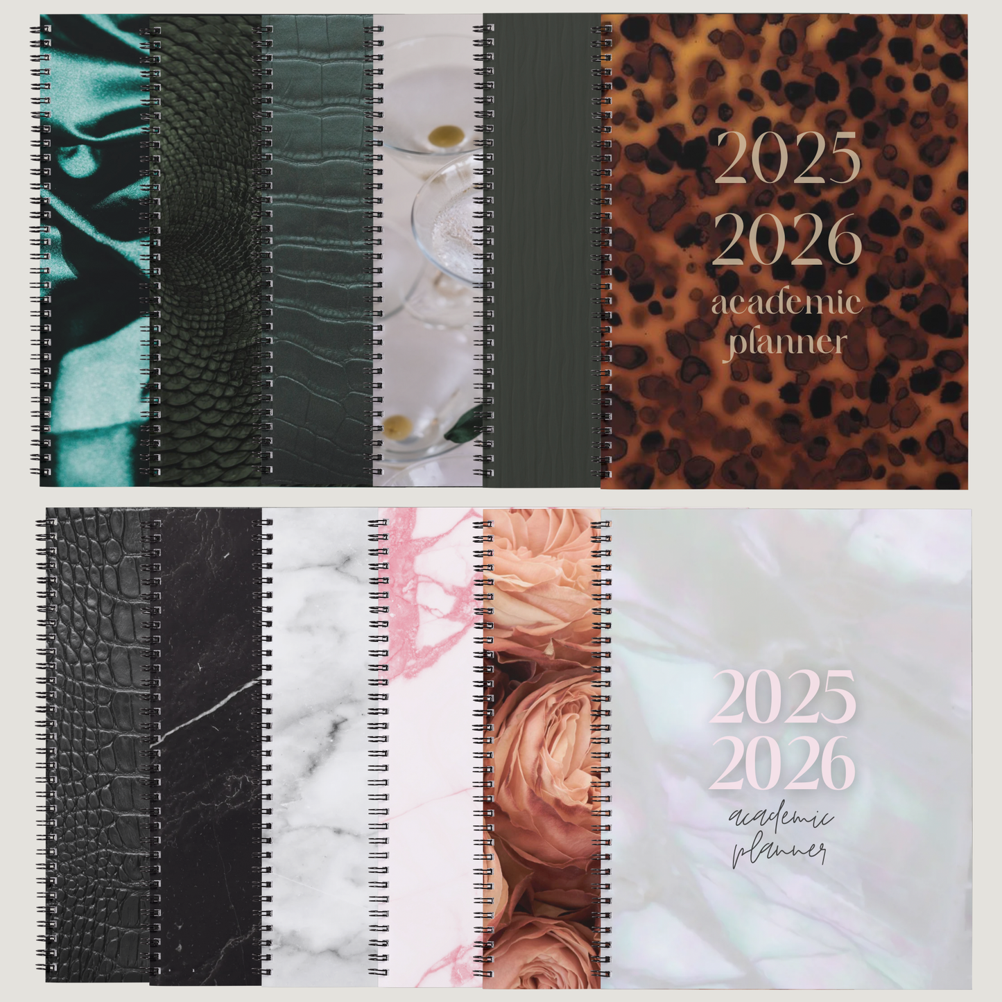Academic Year Planner Lived-In Grey Marble