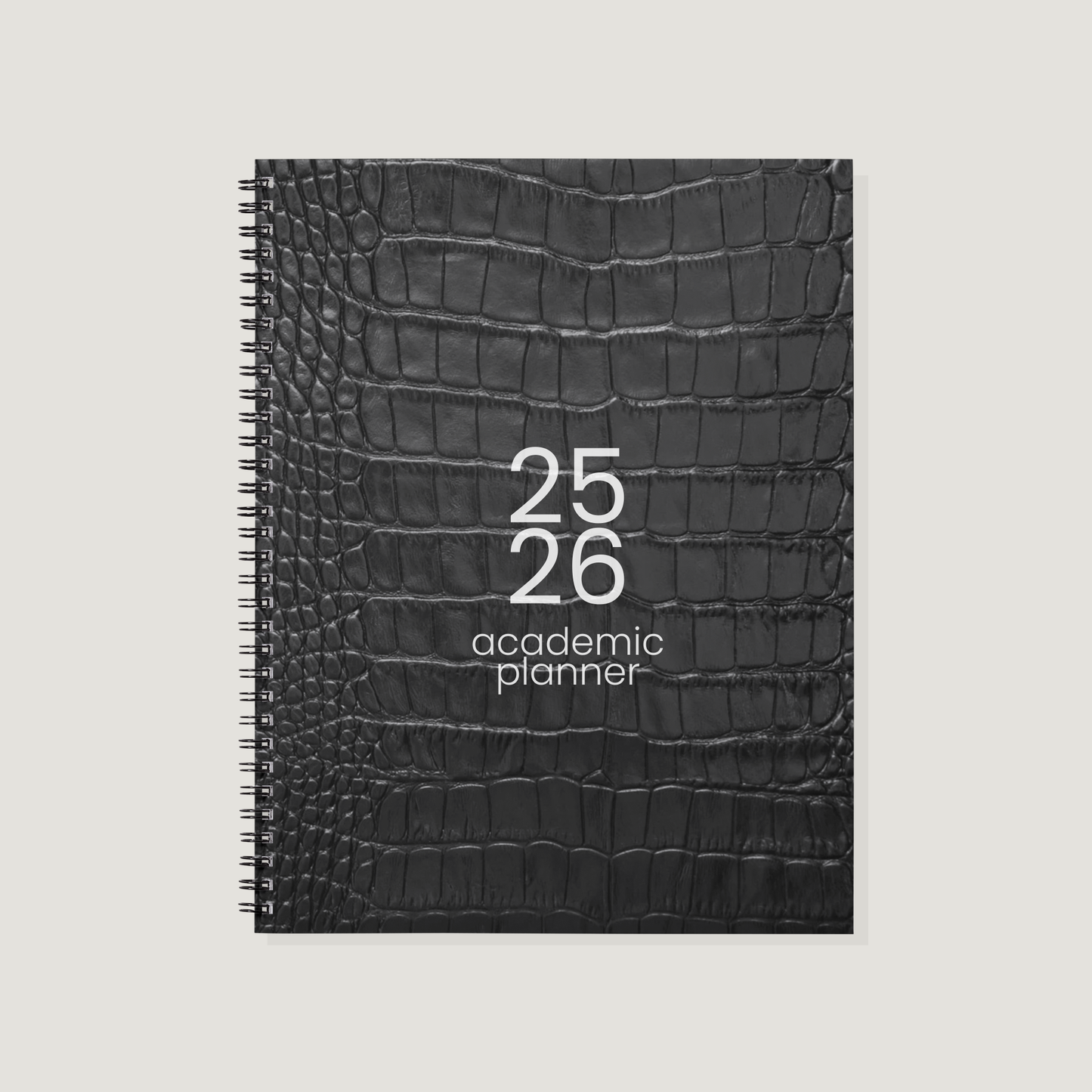 Academic Year Planner Signature Black Crocodile