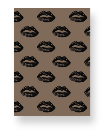 Black Lips on Mocha Notebook | Everyday Edge in a Warmer Neutral