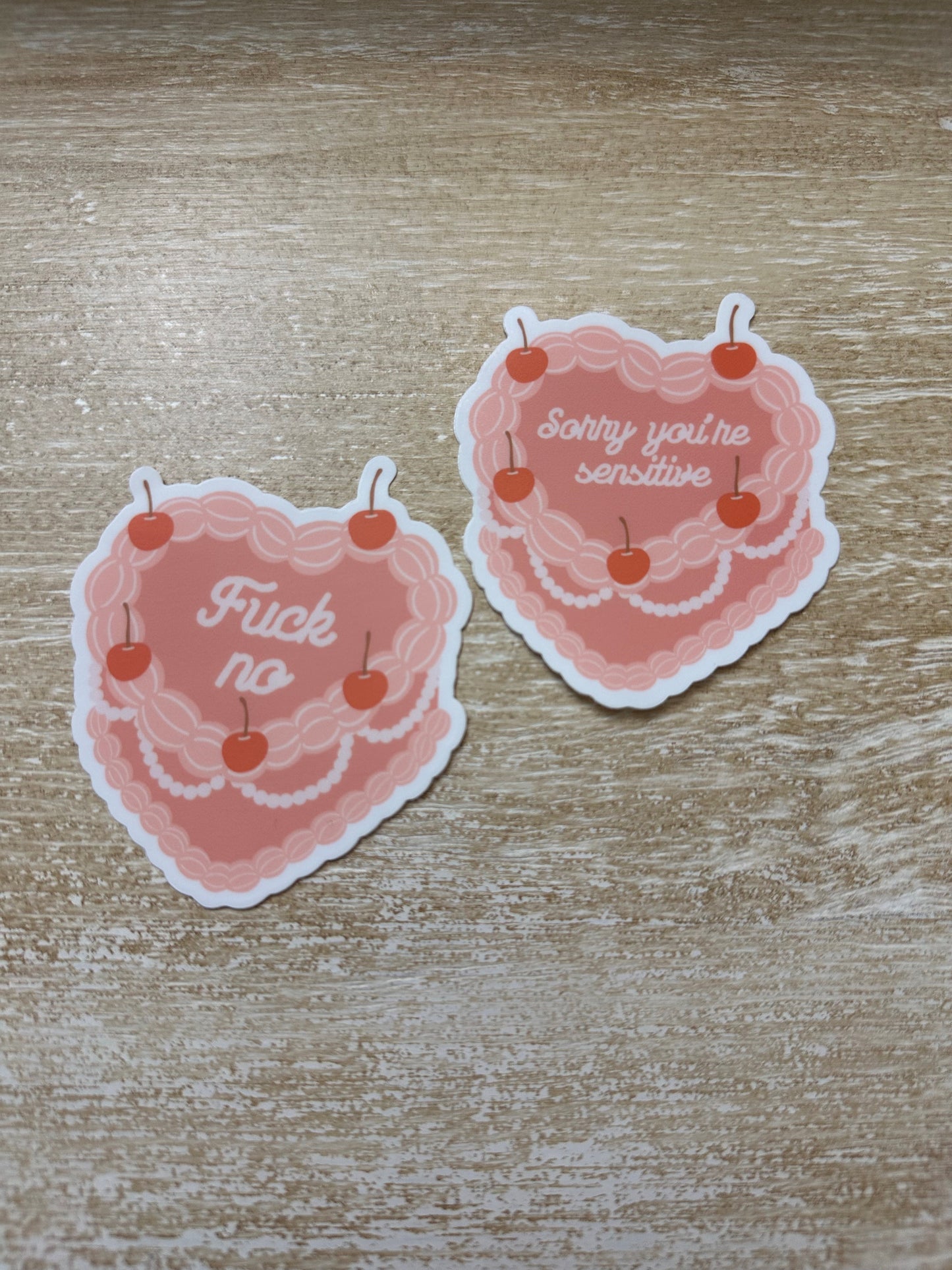 Heart Shaped Cake Stickers