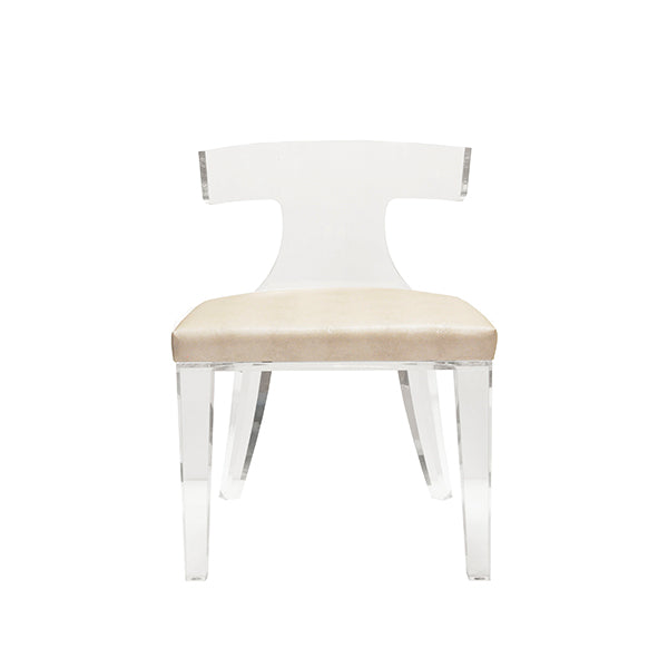Duke Chair in Acrylic & Beige Linen