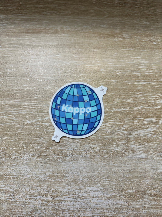 Kappa Kappa Gamma Disco Ball Sticker