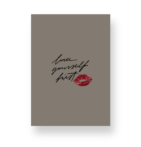 Love Yourself First Notebook (Mocha) | A Moodier Take on Self-Affirmation