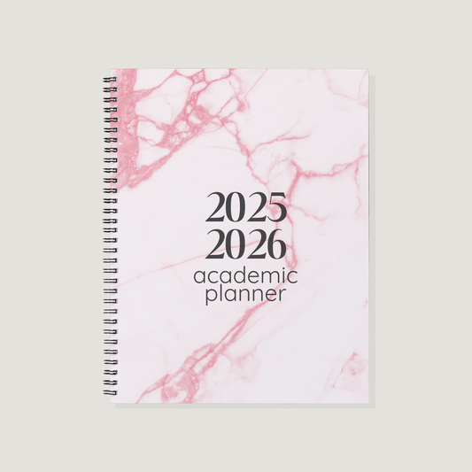 Academic Year Planner Pink Marble