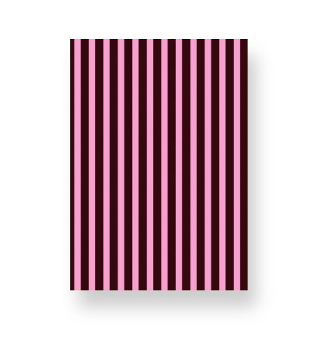 Pink + Signature Velvet Noir Stripes Notebook