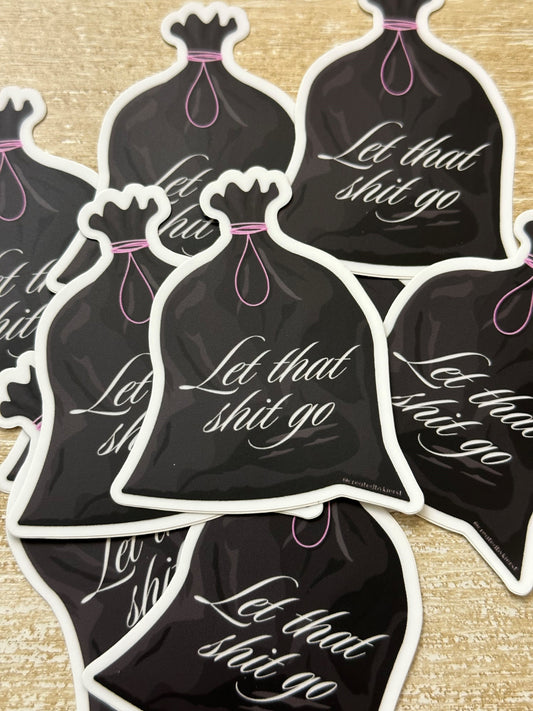 Let That Go Trash Bag Sticker