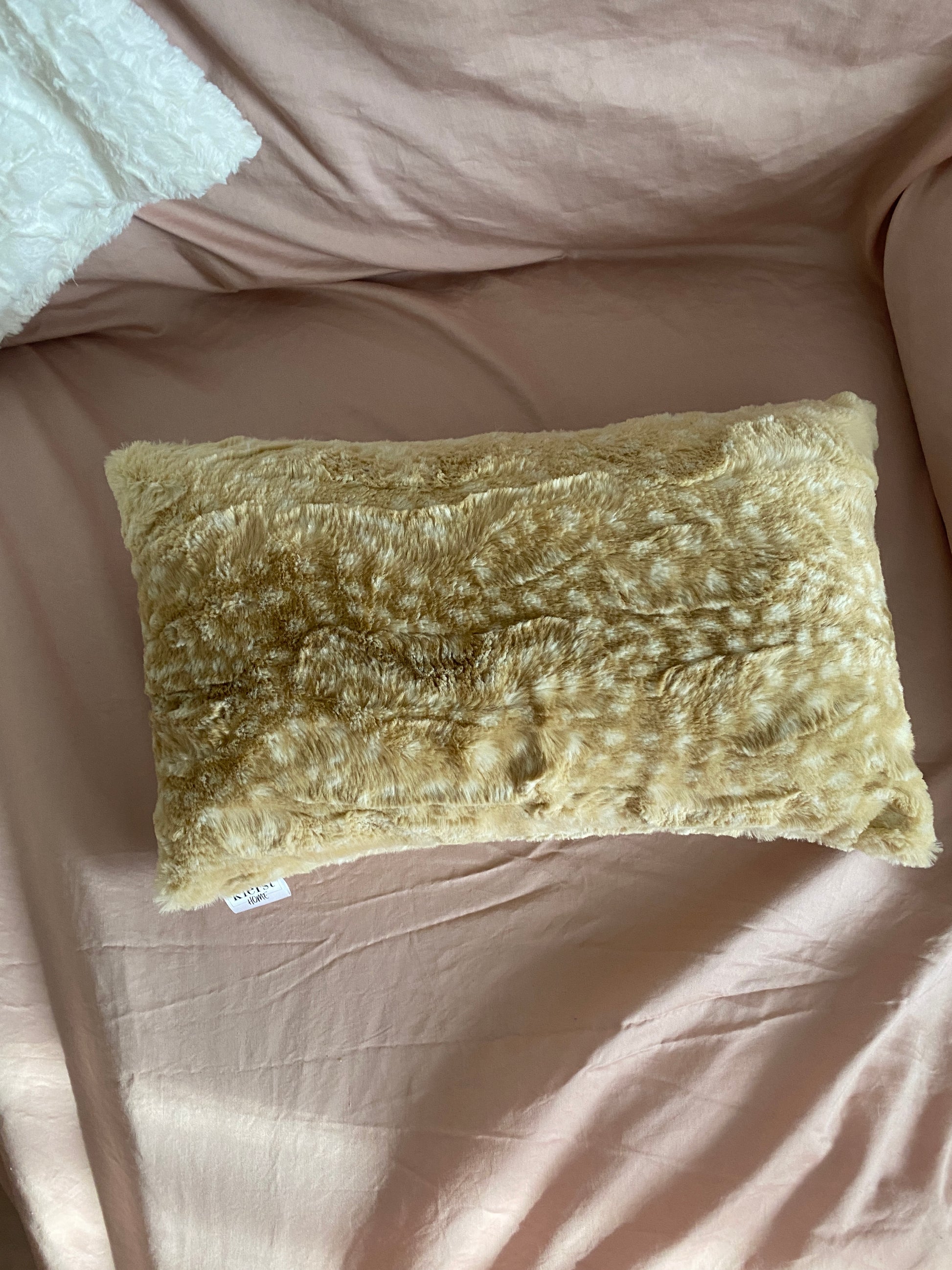 Fawn Faux Fur Pillow - createdbykierst