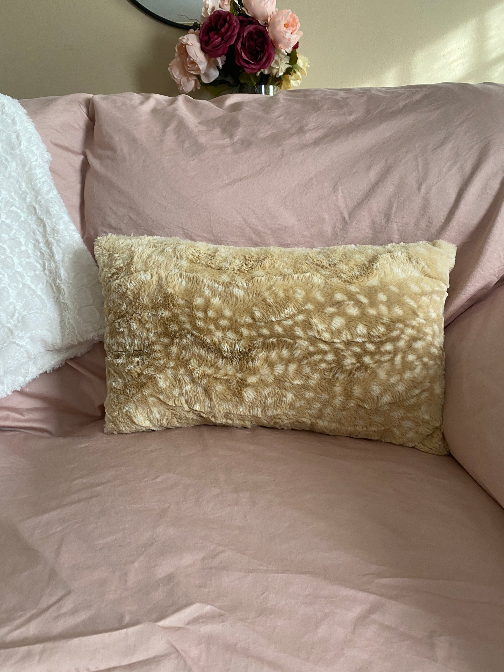 Fawn Faux Fur Pillow - createdbykierst