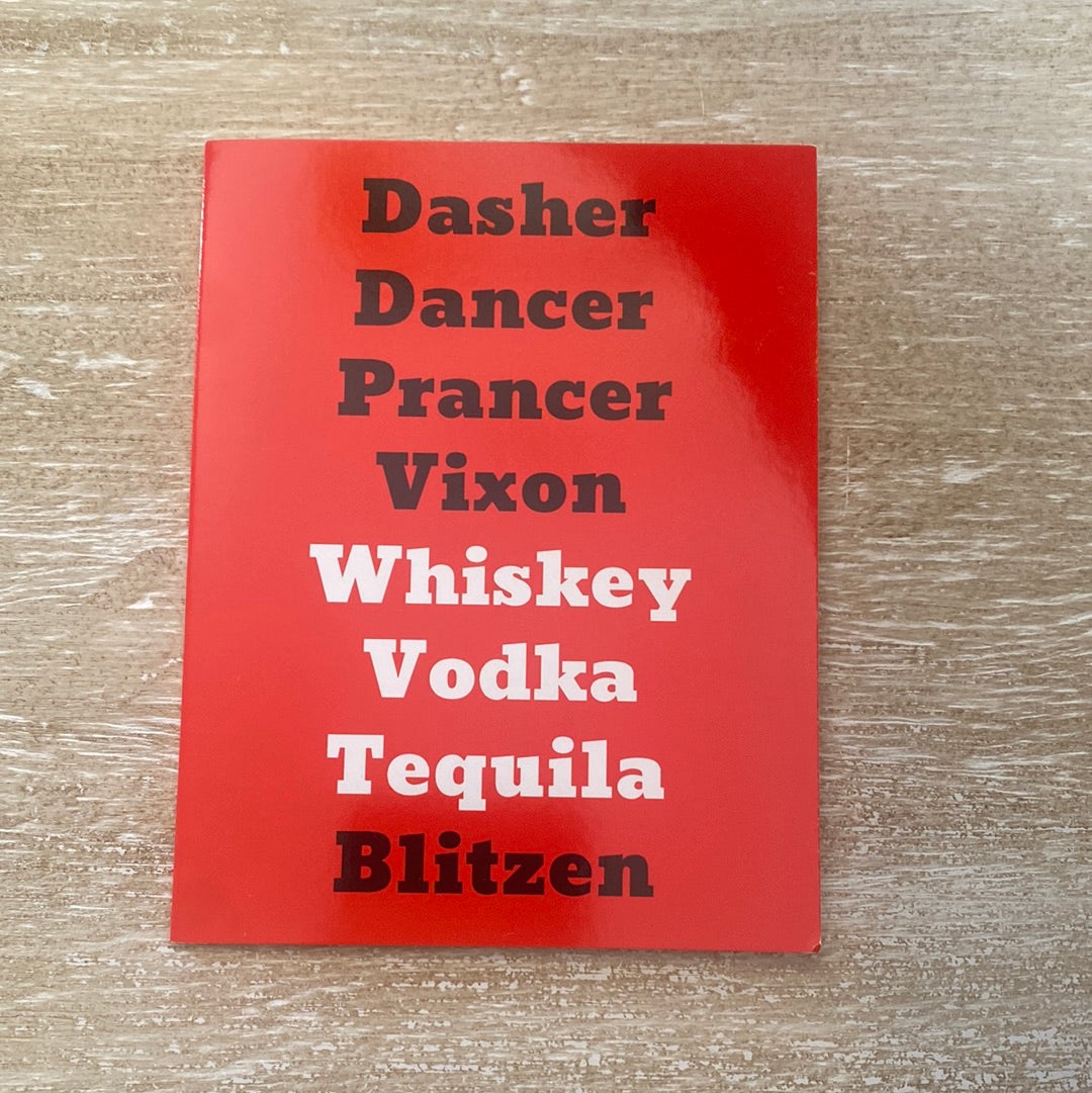 Reindeer Drinks Christmas Card - createdbykierst