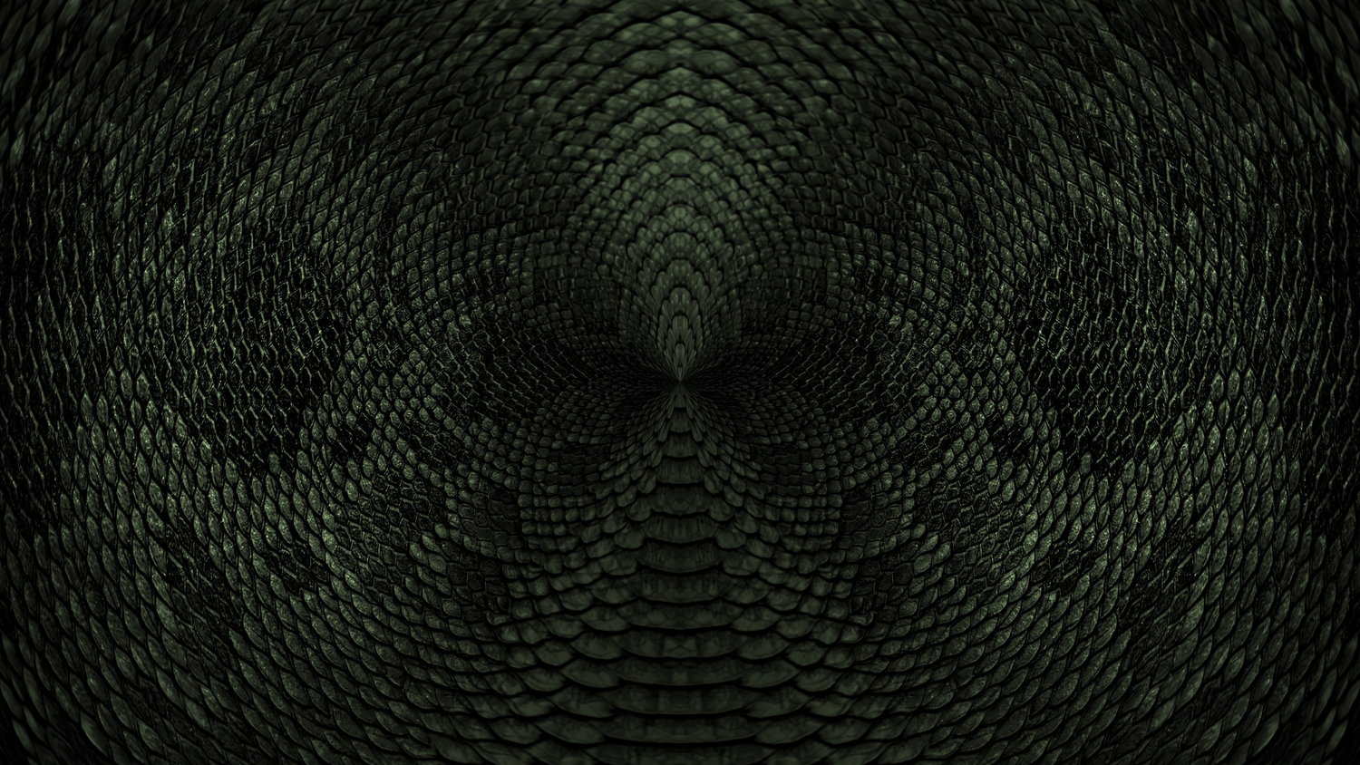 Deep Rich Green Snake Print