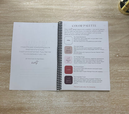 2026 Lifestyle Planner - Signature Pink and Velvet Noir Stripes