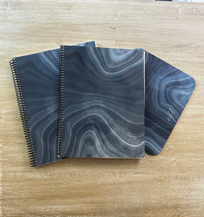 Navy Marble Mouse Pad