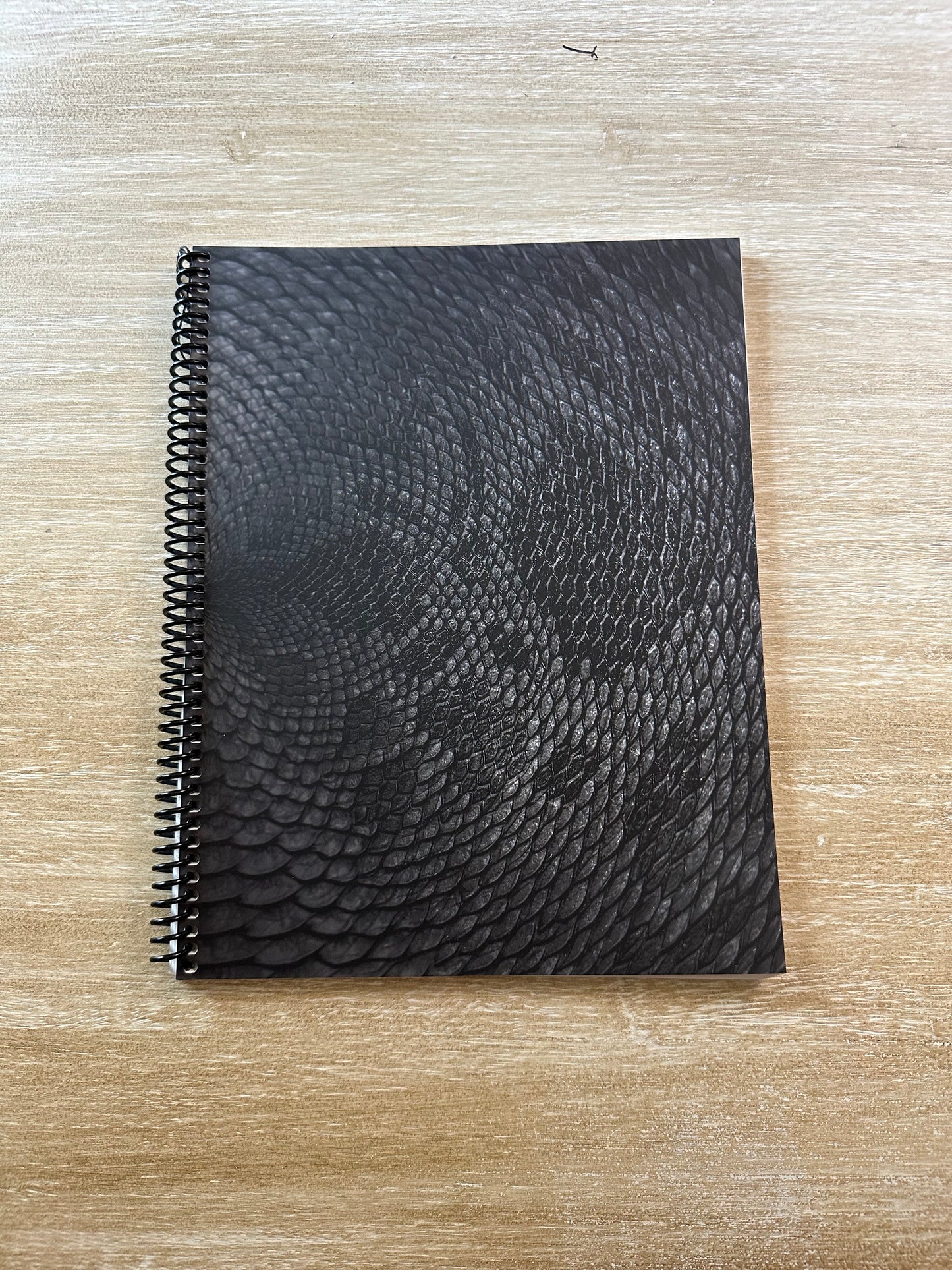 Black + Grey Snake Print Notebook